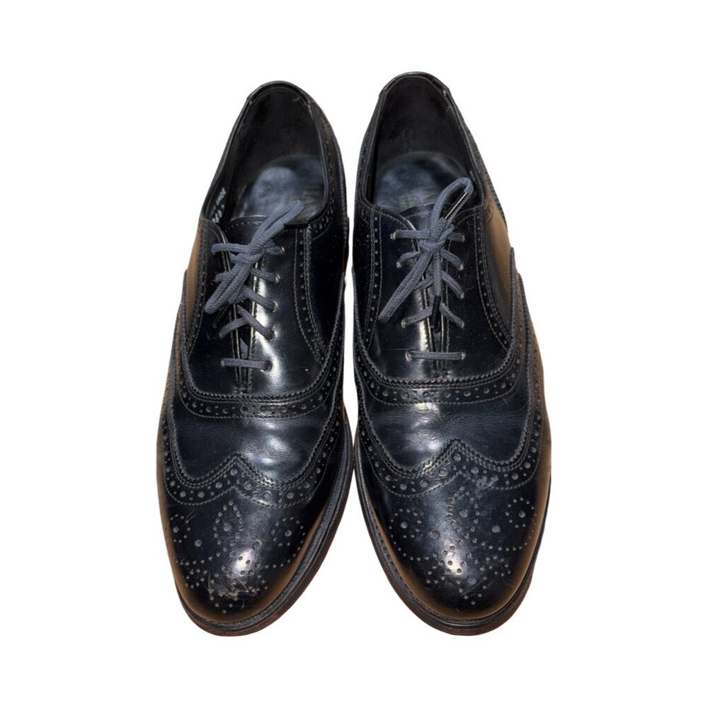 Hanover Master Flex Black Leather Wingtip Oxford Shoes   Size: 10.5 D/B